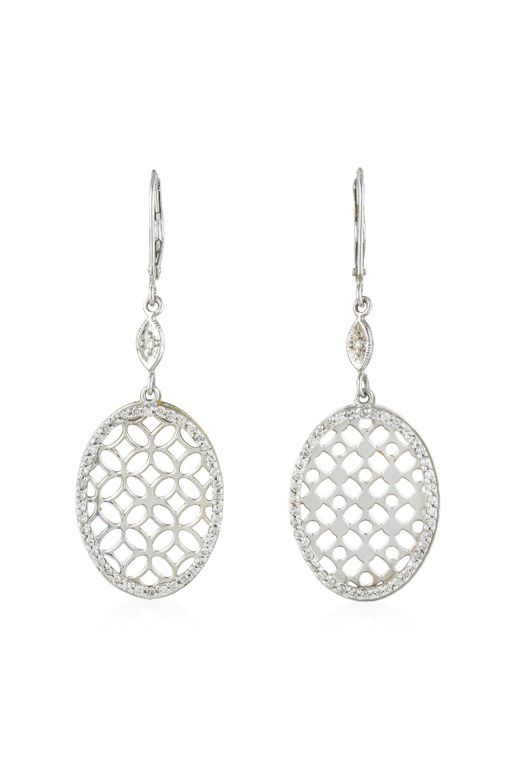Pair of 14k Gold Diamond Earrings