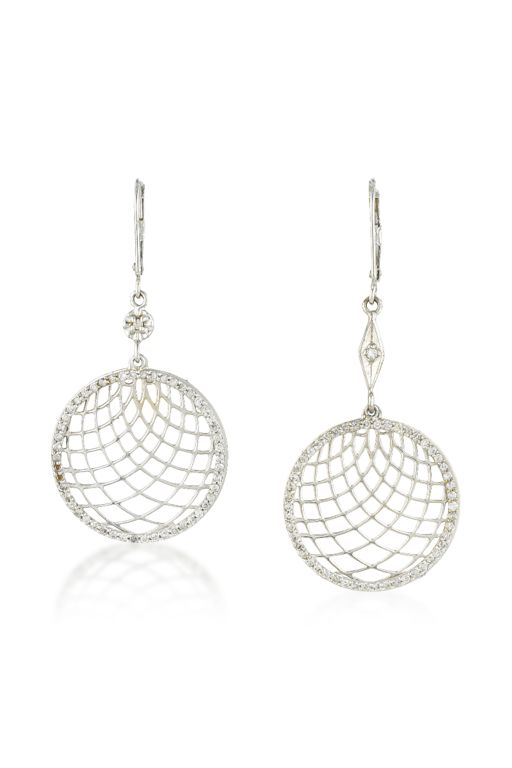Pair of 14k Gold Diamond Earrings