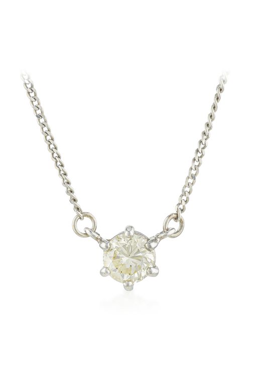 Platinum Diamond Pendant Necklace