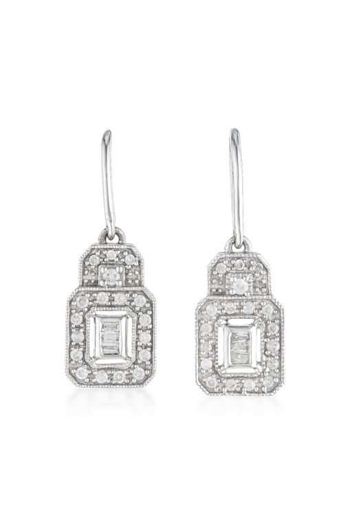 Pair of 10k Gold Diamond Earrings