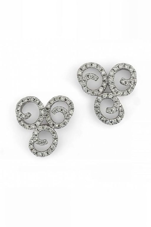 Pair of 18k Gold Diamond Earrings