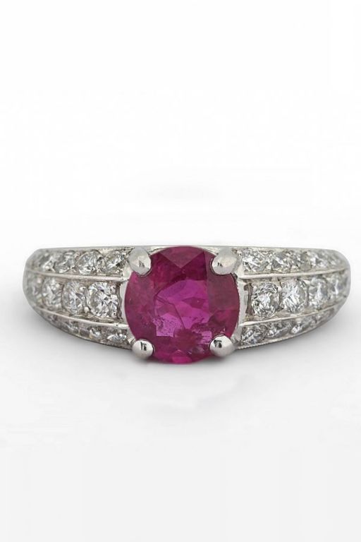 18k Gold Ruby and Diamond Ring