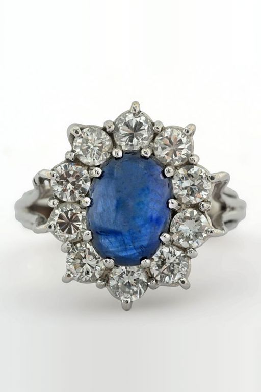 18k Gold Sapphire and Diamond Ring