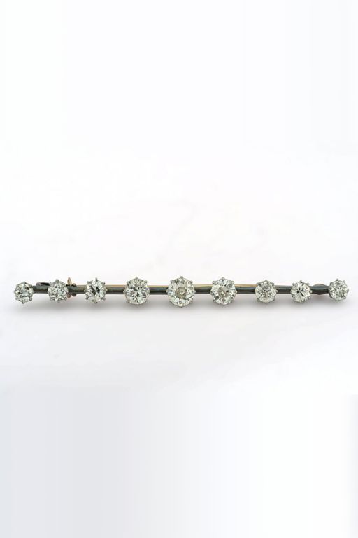 18k Gold Diamond Brooch