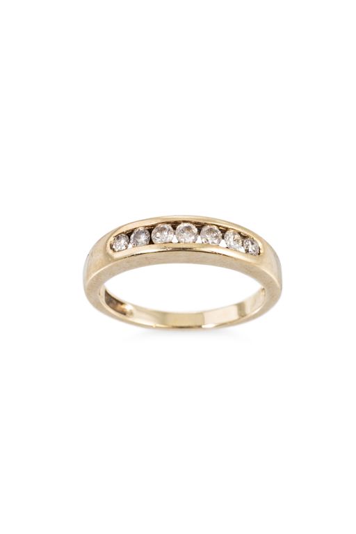 9k Yellow Gold Diamond Half Eternity Ring