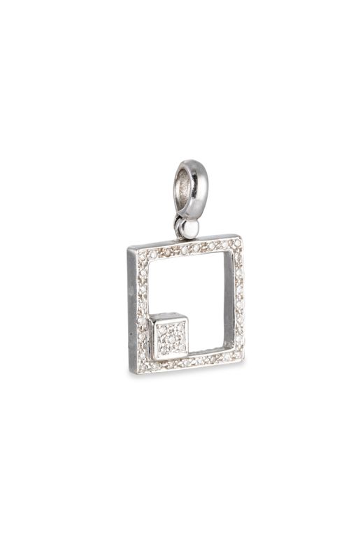 18k White Gold Diamond Pendant