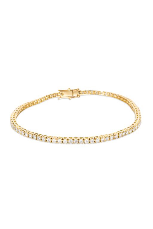 18k Yellow Gold Diamond Line Bracelet