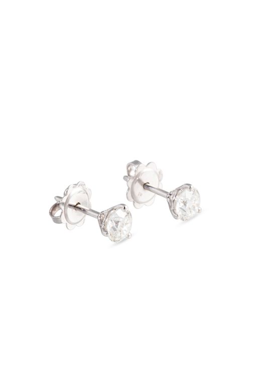 18k White Gold Diamond Stud Earrings