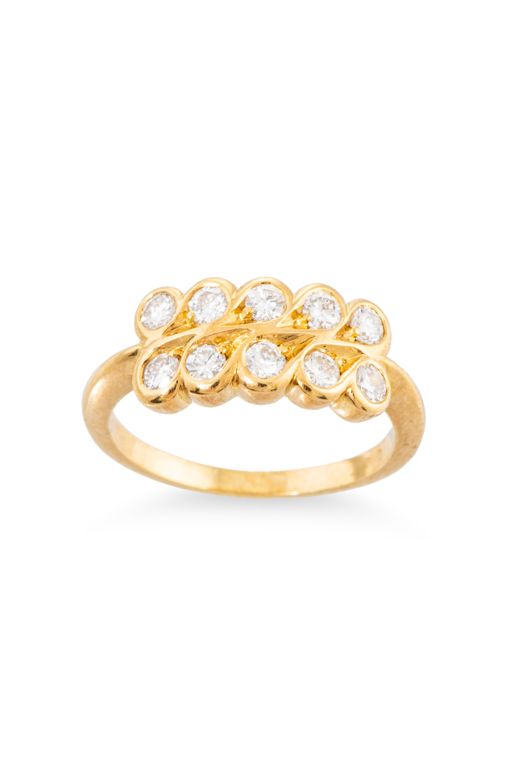 18k Yellow Gold Diamond Ring