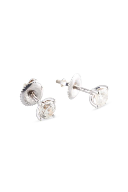 18k White Gold Diamond Stud Earrings