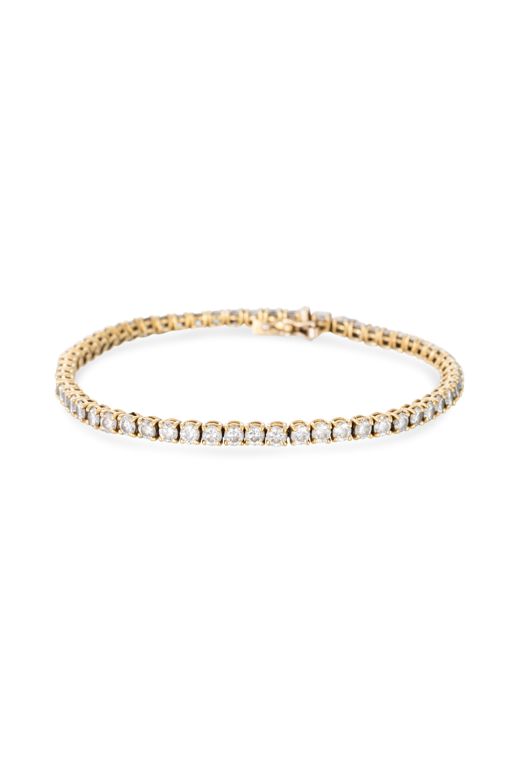 18k Yellow Gold Diamond Line Bracelet