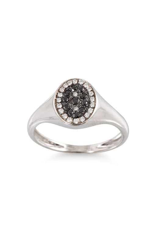 18k White Gold Diamond Cluster Ring