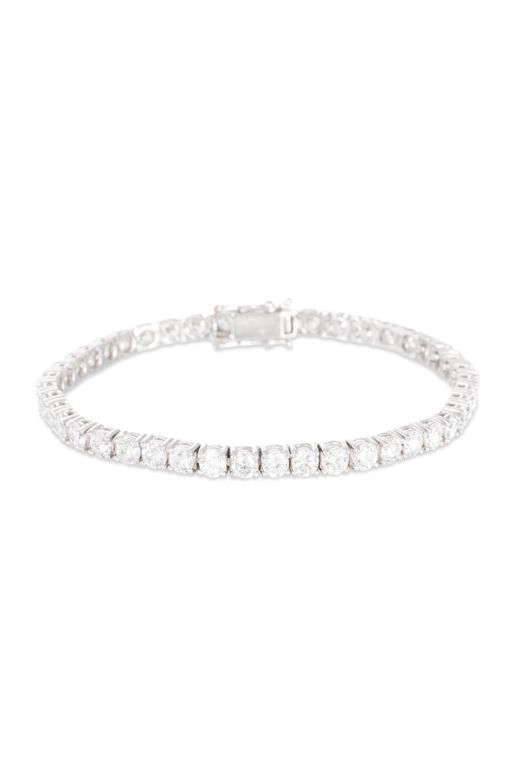 18k White Gold Diamond Line Bracelet