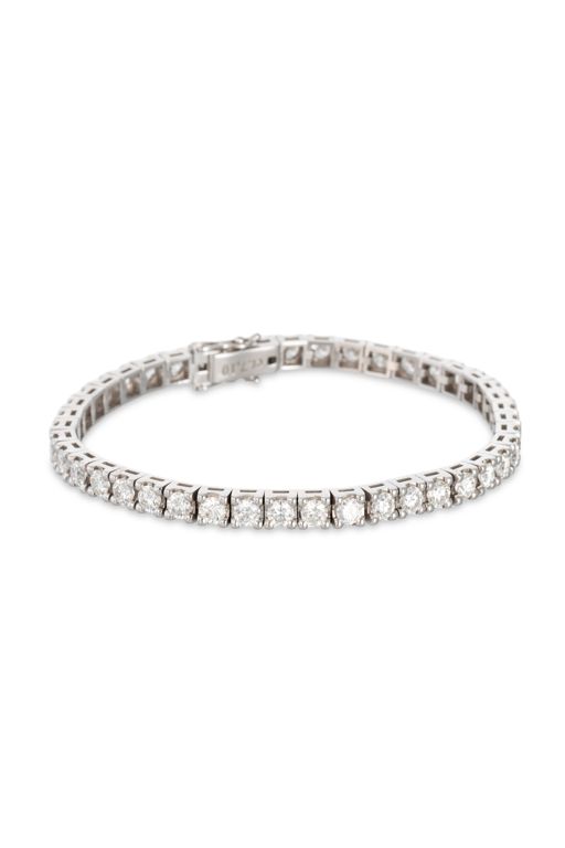 18k White Gold Diamond Line Bracelet