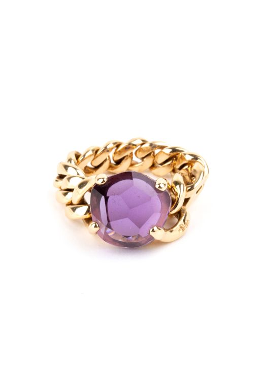 18k Gold Amethyst Ring