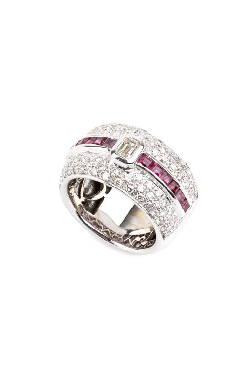 18k Gold Ruby and Diamond Ring