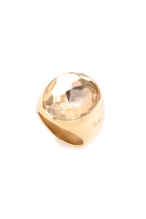 18k Gold Rose Quartz Ring