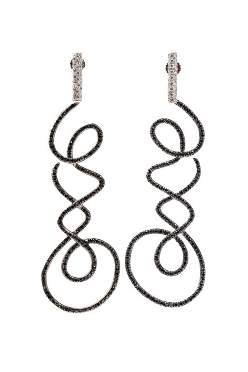 Pair of 18k Gold Diamond Earrings
