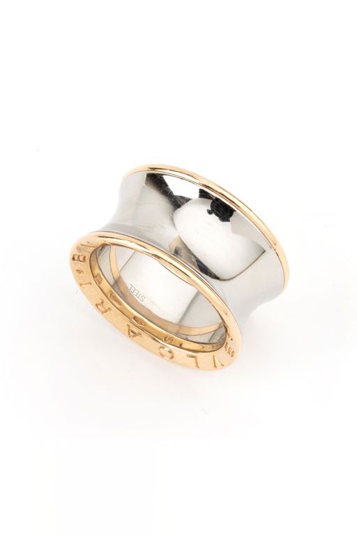 18k Gold and Steel Ring