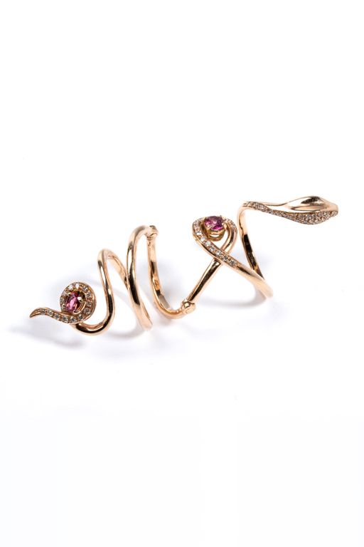 14k Gold Tourmaline and Diamond Ring