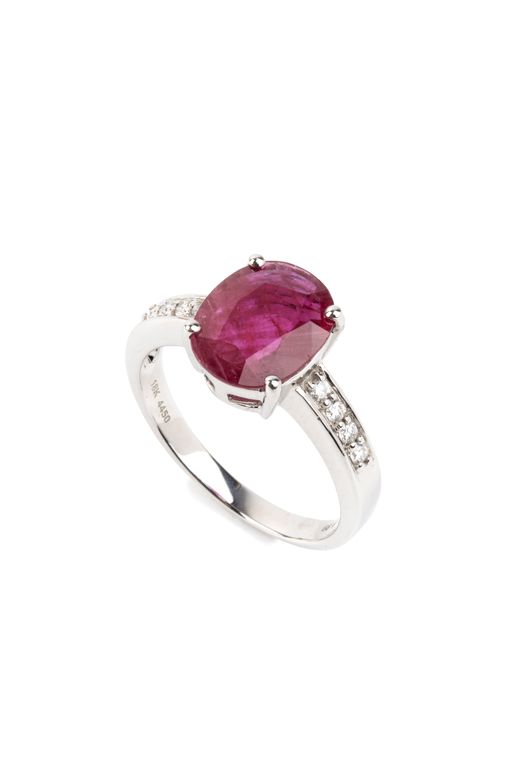 18k Gold Ruby and Diamond Ring
