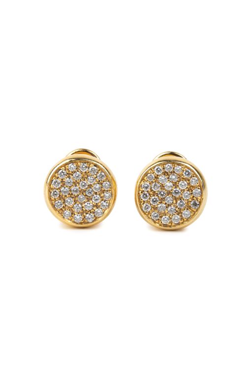 Pair of 18k Gold Diamond Earrings