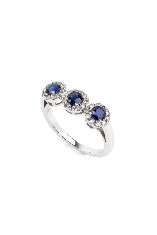 18k Gold Sapphire and Diamond Ring