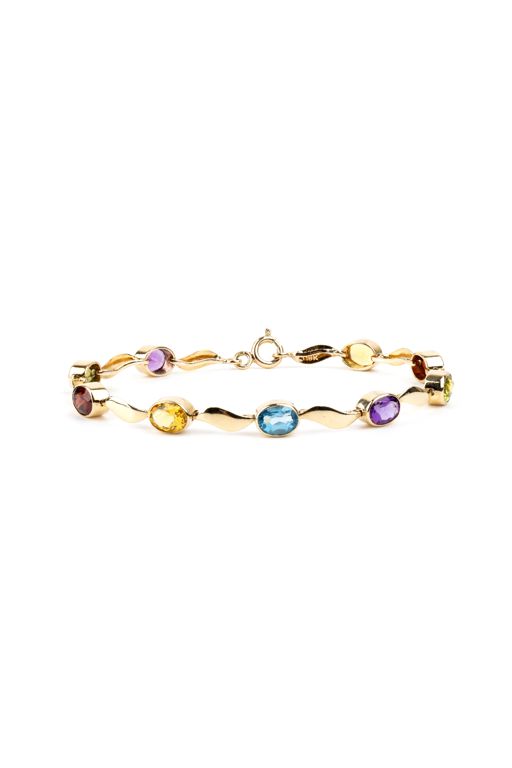 18k Gold Multi-Gem Bracelet