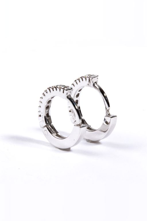 Pair of 18k Gold Diamond Earrings