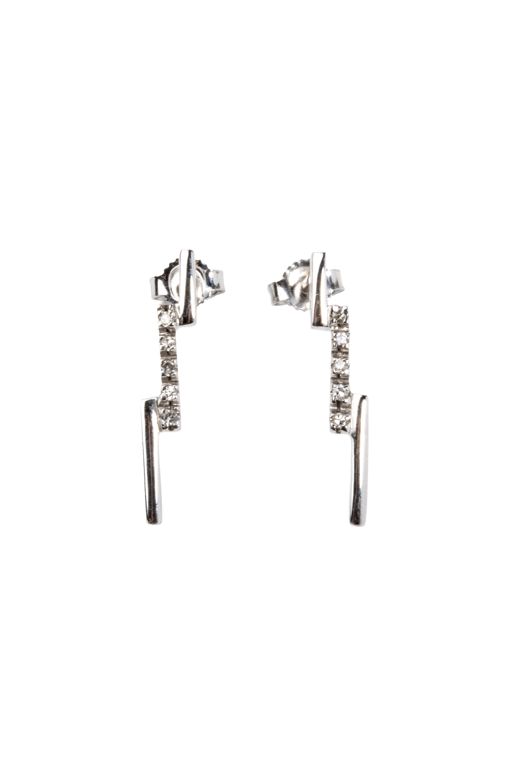Pair of 18k Gold Diamond Earrings
