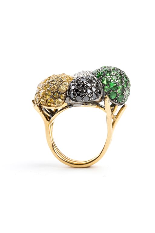 18k Gold Multi-Gem Ring