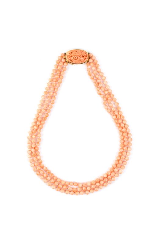18k Gold Coral Necklace
