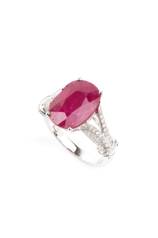 18k Gold Ruby and Diamond Ring