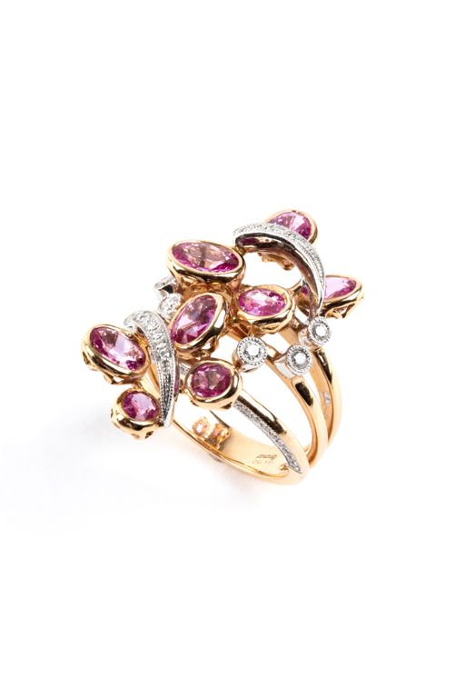 18k Gold Sapphire and Diamond Ring