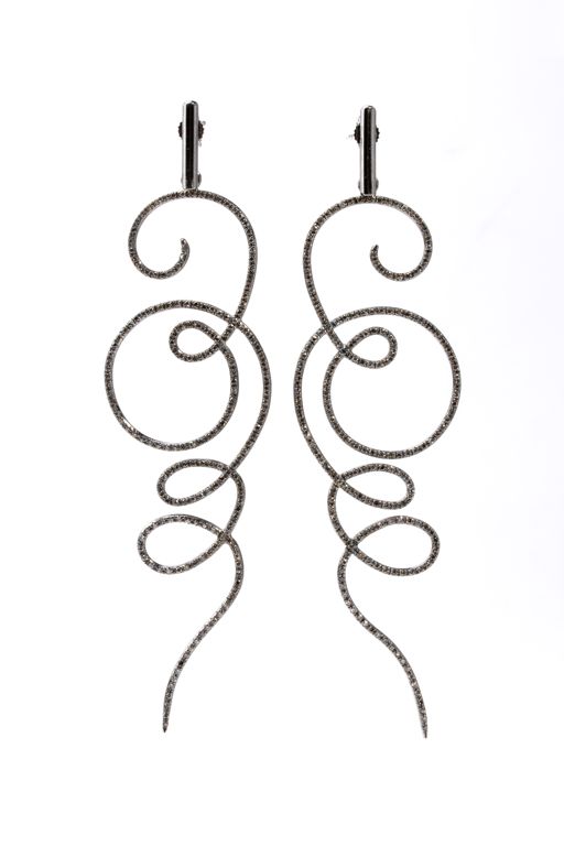 Pair of 18k Gold Diamond Earrings