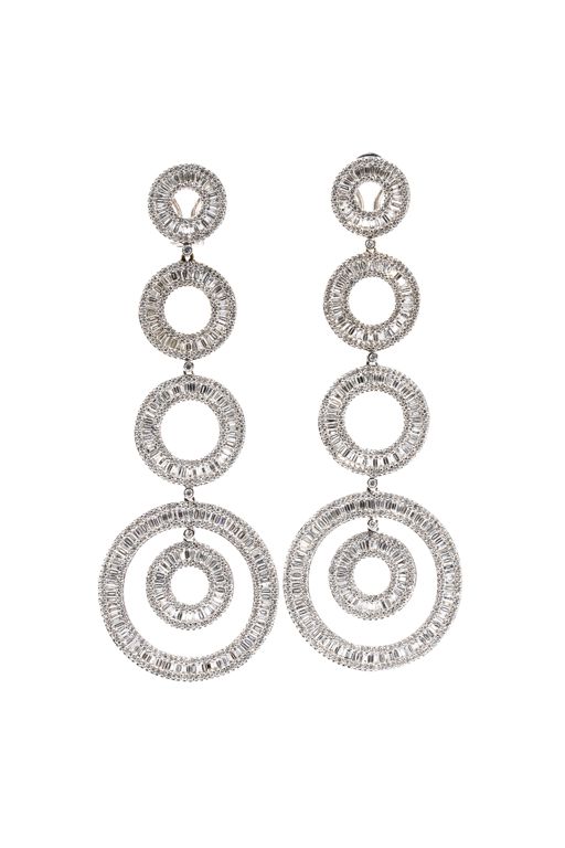 Pair of 18k Gold Diamond Earrings