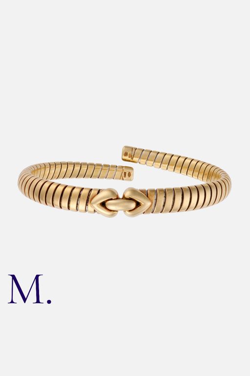 18k Yellow Gold and Stainless Steel Bracelet