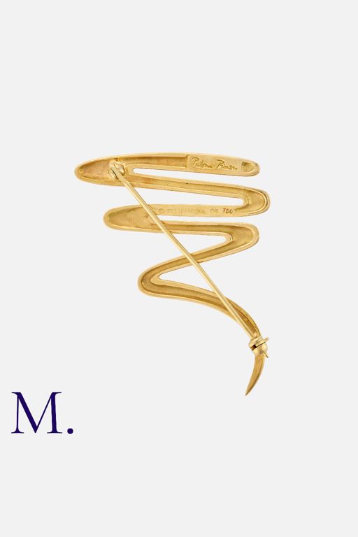 18k Yellow Gold Brooch
