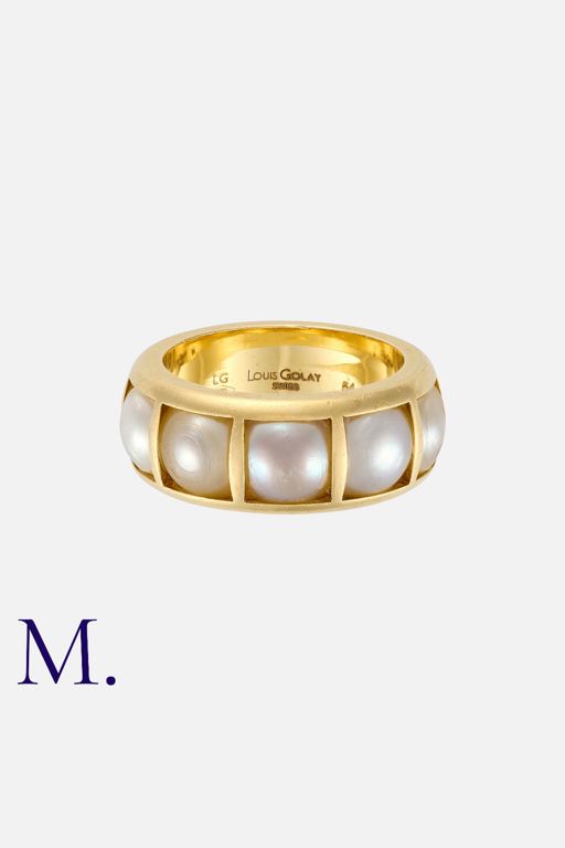 18k Yellow Gold Pearl Ring
