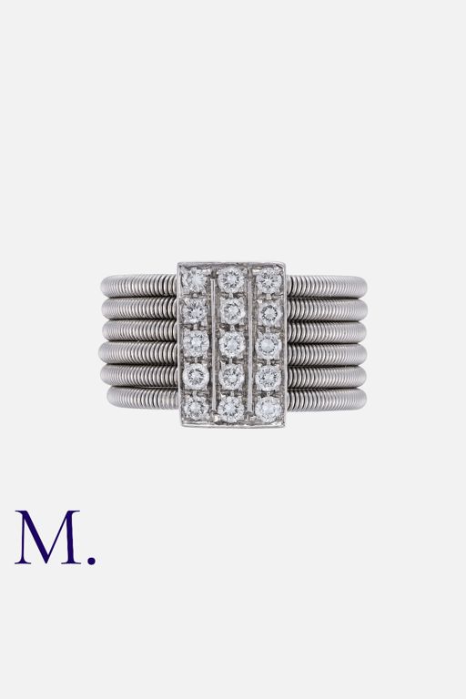 18k White Gold Diamond Band Ring