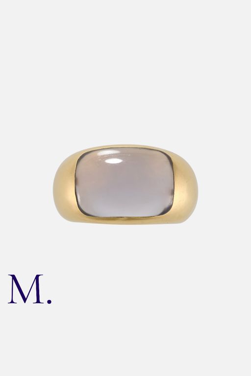 18k Yellow Gold Chalcedony Band Ring