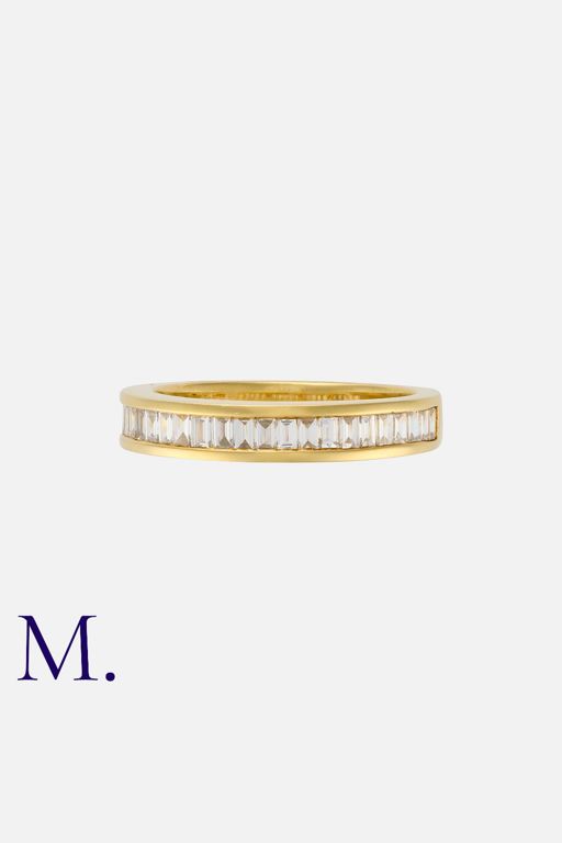 18k Yellow Gold Diamond Half Eternity Ring