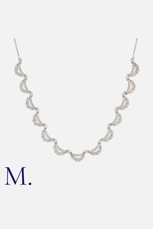 18k White Gold Diamond Necklace