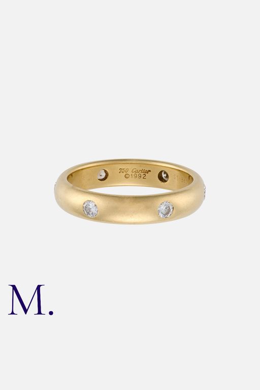 18k Yellow Gold Diamond Band Ring