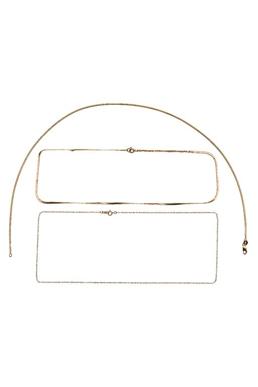 Three 14k Gold Necklaces