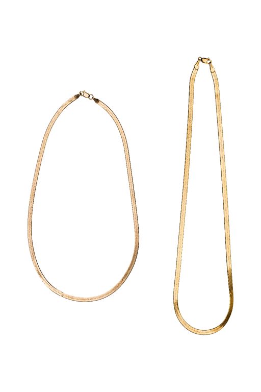 Two 14k Gold Necklaces