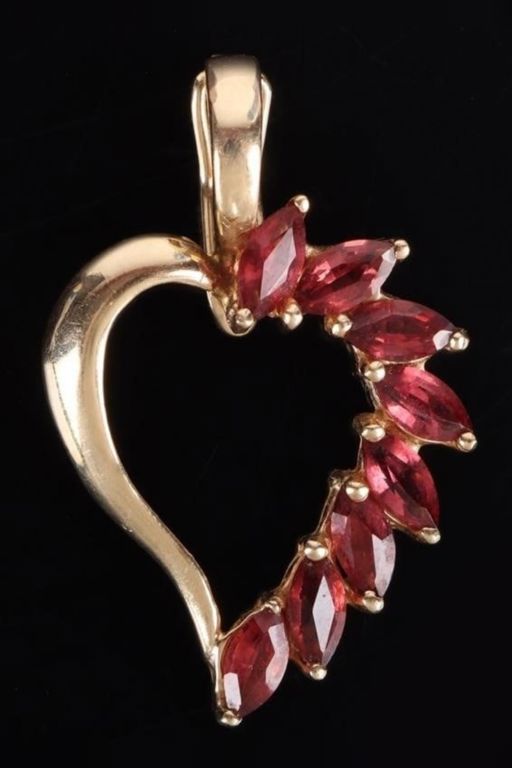 14k Gold Glass Pendant