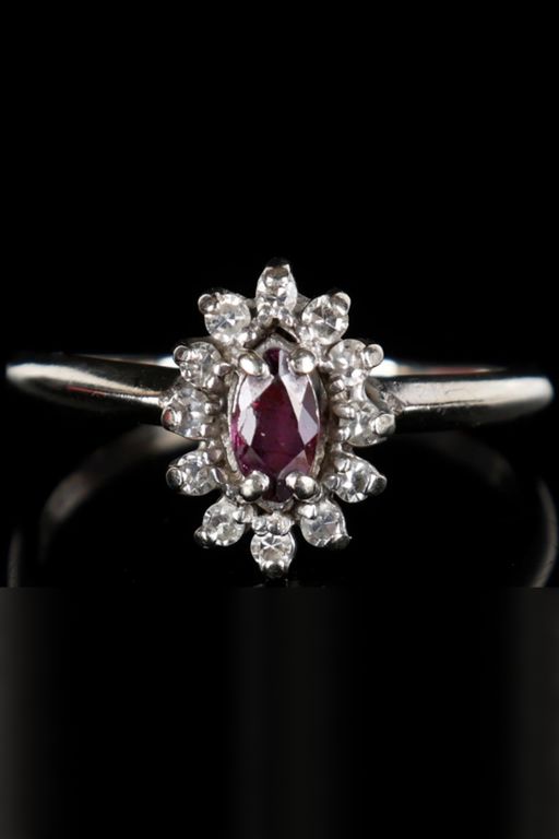 14k Gold Ruby and Diamond Ring
