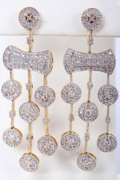 14k Gold Diamond Earrings