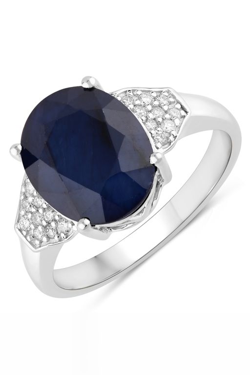 14k Gold Sapphire and Diamond Ring